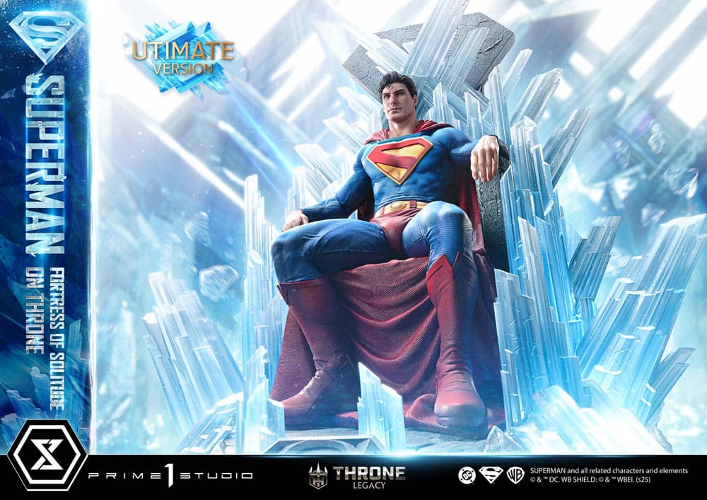 DC Comics Throne Legacy Collection Statue Statue 1/4 Superman Fortress of Solitude on Throne (Design by Gabriele Dell'Otto) Ultimate Version 52 cm